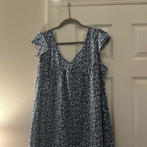 Blue floral sundress